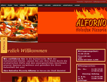 Tablet Screenshot of pizzeria-alforno.net